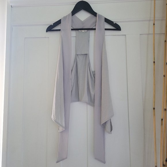 Silence + Noise Embellished Vest / Open Blouse, sz Small - Picture 2 of 6